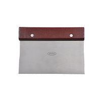 Скребок (разделитель для теста) MGsteel h=11см. раб.часть 15*8 см. нерж, дерев. ручка НВ