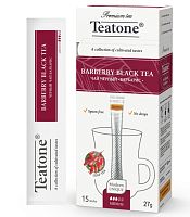 Черный чай с ароматом барбариса TEATONE, в стиках (15*1,8г)